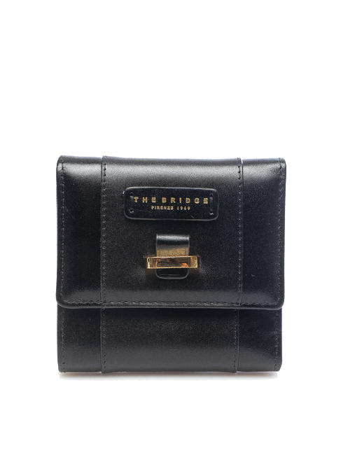 THE BRIDGE VIGNA  Leather wallet Black Gold - Women’s Wallets