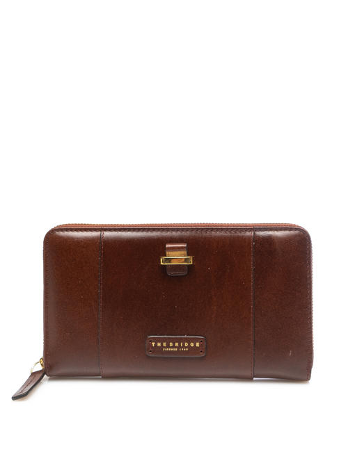 THE BRIDGE VIGNA  Zip around leather wallet BROWN - Women’s Wallets