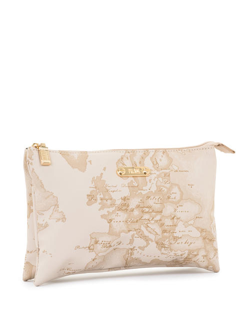 ALVIERO MARTINI PRIMA CLASSE GEO Medium sachet Beige / Metallic Gold - Sachets & Travels Cases