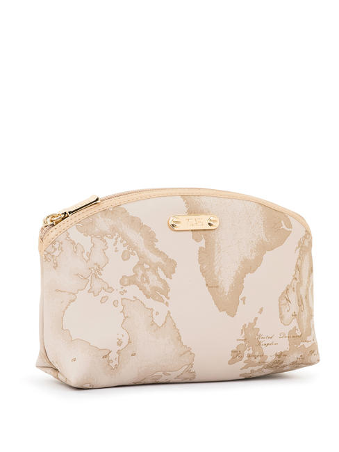 ALVIERO MARTINI PRIMA CLASSE GEO Small rounded sachet Beige / Metallic Gold - Sachets & Travels Cases