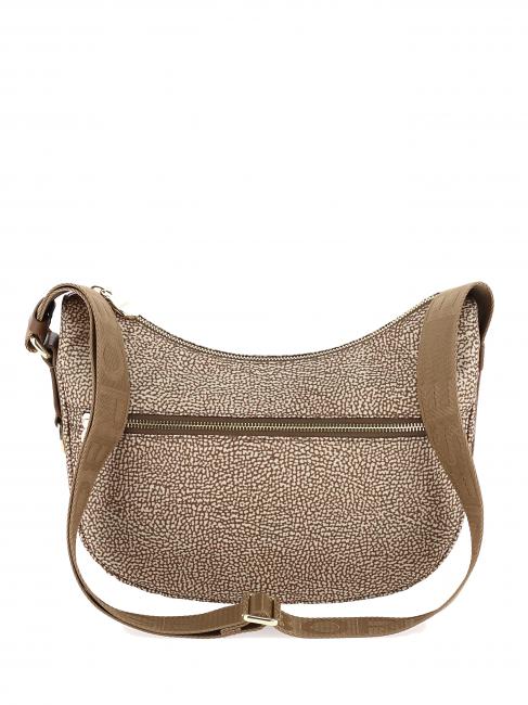 BORBONESE LUNA BAG SMALL ECO LINE LUNA Hobo bag, Small Beiger sea - Women’s Bags