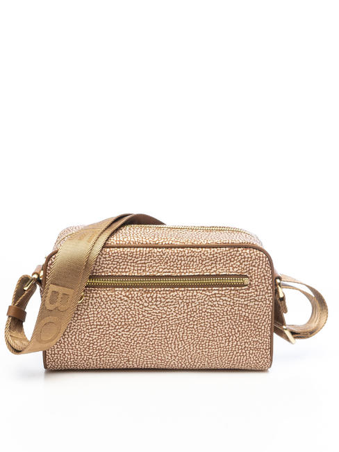 BORBONESE CAMERA CASE SMALL ECO LINE Mini shoulder bag, in fabric Beiger sea - Women’s Bags