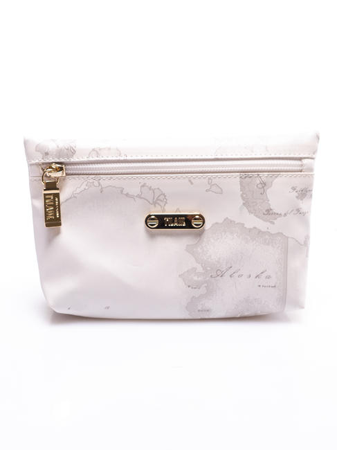 ALVIERO MARTINI PRIMA CLASSE GEO Medium square sachet White / Metallic Gold - Sachets & Travels Cases