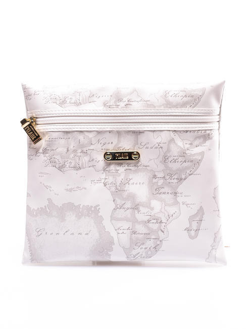 ALVIERO MARTINI PRIMA CLASSE GEO Medium flat sachet White / Metallic Gold - Sachets & Travels Cases