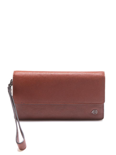 PIQUADRO BLACK SQUARE Clutch bag with cuff, in leather LEATHER - Tablet holder& Organizer