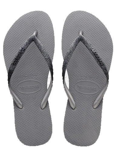 HAVAIANAS SLIM SPARKLE Flip flops steel / gray - Women’s shoes