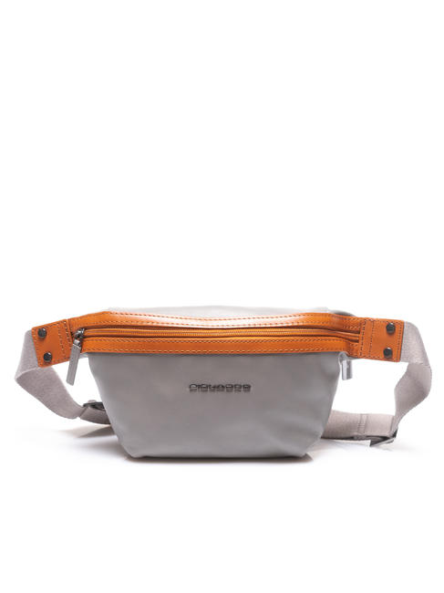 PIQUADRO SENDAI Leather belt bag GREY - Hip pouches