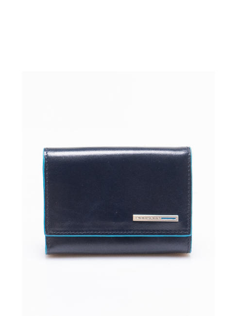 PIQUADRO PIQUADRO Compact leather wallet blue - Men’s Wallets