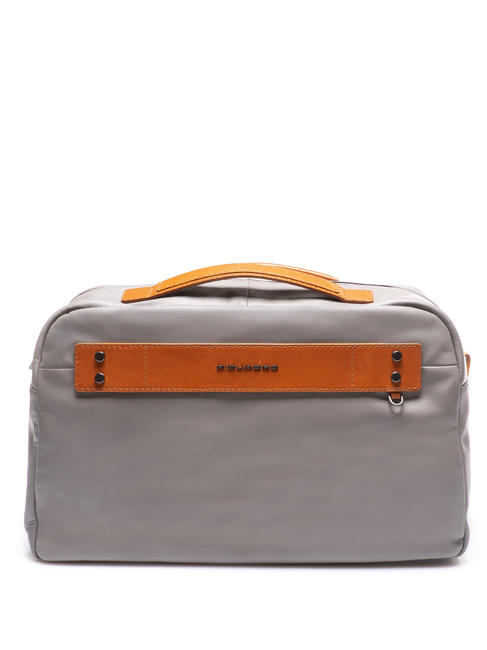 PIQUADRO SENDAI SENDAI Leather travel bag GREY - Duffle bags