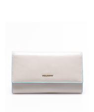 PIQUADRO CAMPIONARIO - BLUE SQUARE Clutch wallet in leather - Women&rsquo;s Wallets