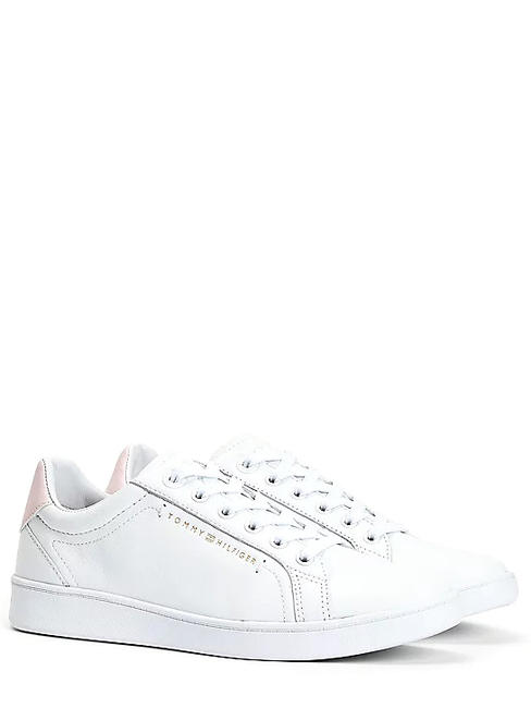 TOMMY HILFIGER PREMIUM COURT Women's leather sneakers lightningpink - Women’s shoes