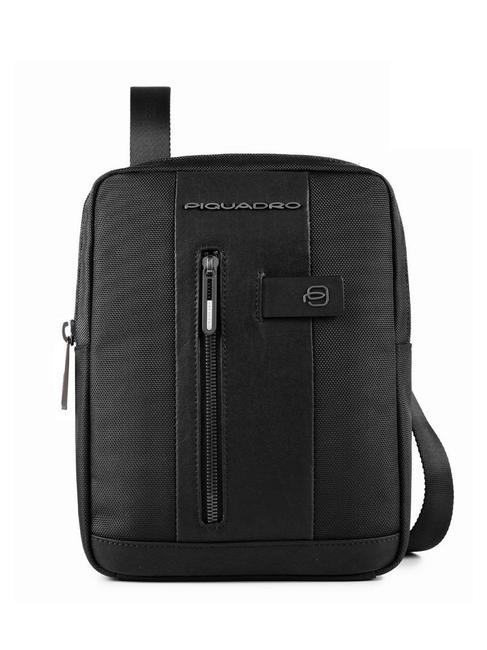 PIQUADRO BRIEF 2 ipad bag in recycled fabric Black - Over-the-shoulder Bags for Men