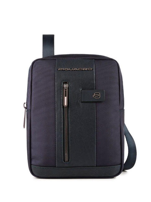 PIQUADRO BRIEF 2 ipad bag in recycled fabric blue - Over-the-shoulder Bags for Men