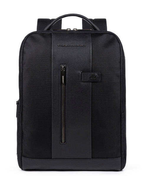 PIQUADRO BRIEF 2 laptop backpack and ipad holder in recycled fabric Black - Laptop backpacks