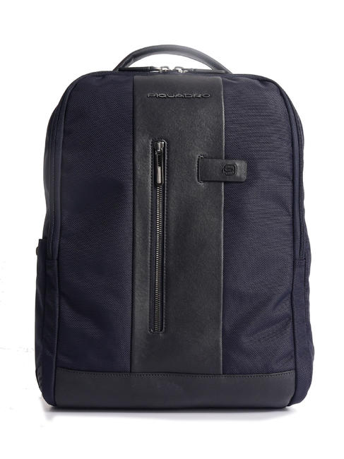 PIQUADRO BRIEF 2 laptop backpack and ipad holder in recycled fabric blue - Laptop backpacks