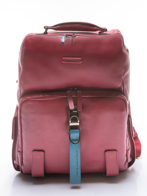PIQUADRO MODUS BAG MOTIC  Leather backpack for pc 14 " bordeaux - Laptop backpacks