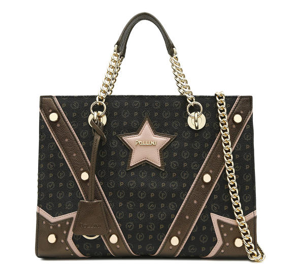 Western Heritage Handbag, with shoulder strap black lacquer - Women&rsquo;s Bags