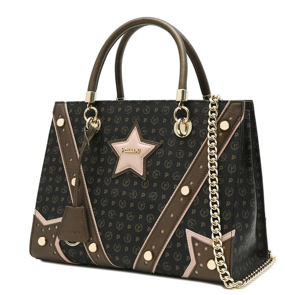 Western Heritage Handbag, with shoulder strap black lacquer - Women&rsquo;s Bags