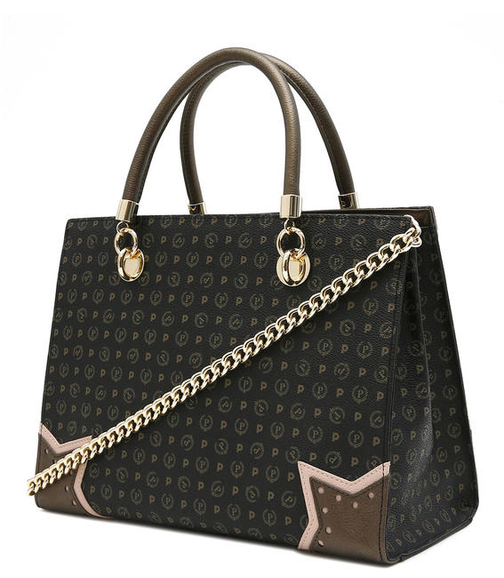 Western Heritage Handbag, with shoulder strap black lacquer - Women&rsquo;s Bags