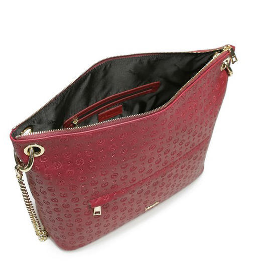 Embossed Heritage Shoulder bag, with shoulder strap bordeaux - Women&rsquo;s Bags