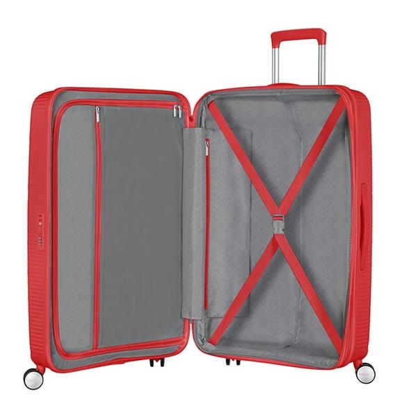 SOUNDBOX SPINNER Medium trolley, expandable red coral - Rigid Trolley Cases