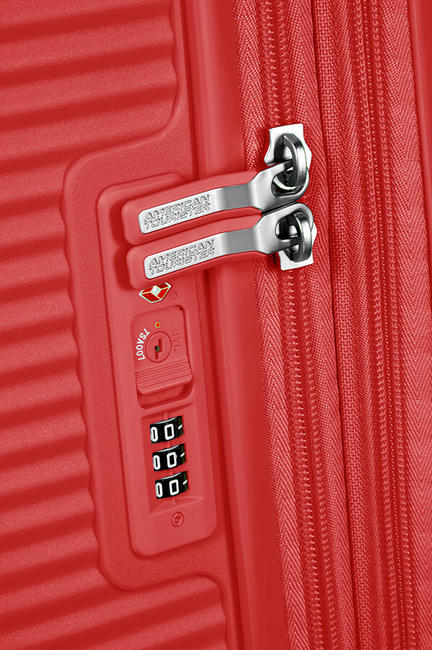 SOUNDBOX SPINNER Medium trolley, expandable red coral - Rigid Trolley Cases