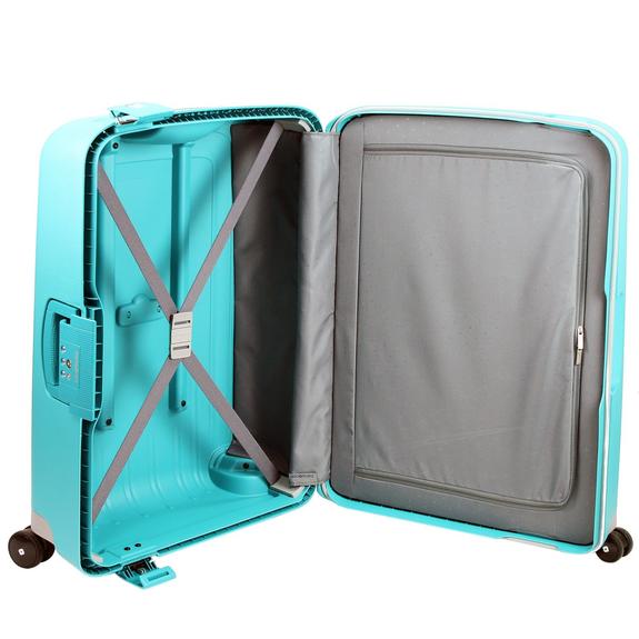 Trolley S'CURE line, extra-large size AQUA BLUE - Rigid Trolley Cases