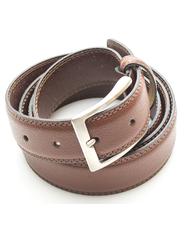 TIMBERLAND belt CLASSIC, in hammered leather COGNAC - Belts - 3