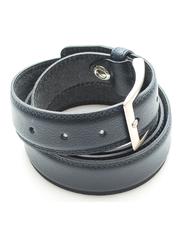 TIMBERLAND belt CLASSIC, in hammered leather BLUE - Belts - 3