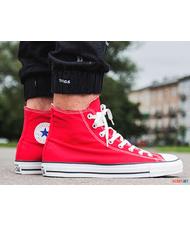 CONVERSE All Star High Top CHUCK TAYLOR, in canvas RED - Unisex shoes - 8