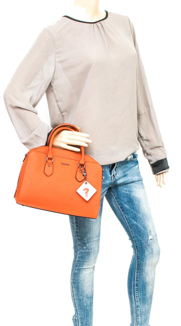Saffiano Trunk bag with shoulder strap ORANGE - Women&rsquo;s Bags