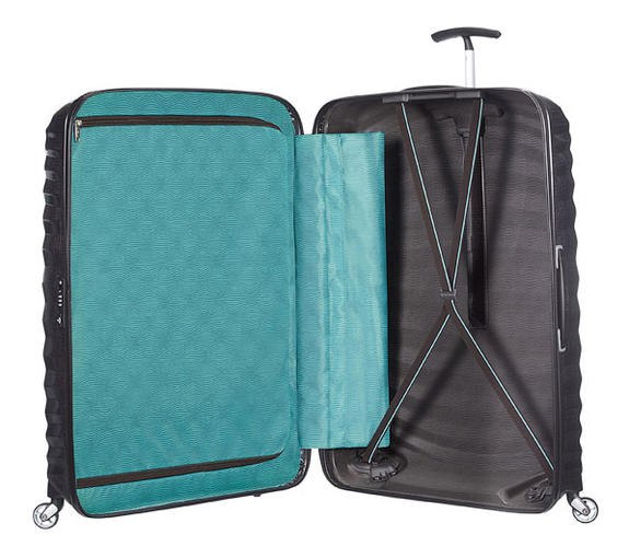 Trolley LITE-SHOCK line, extra-large, ultralight BLACK - Rigid Trolley Cases