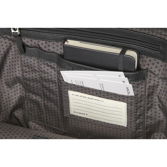 MOLESKINE backpack CLASSIC LEATHER, PC holder 15 " black - Laptop backpacks