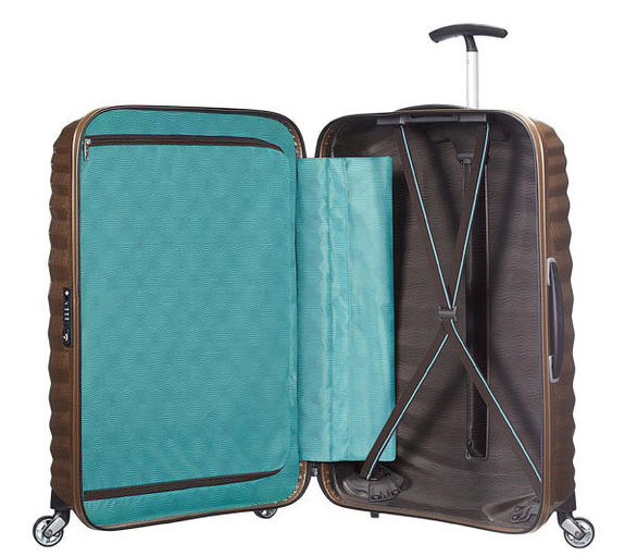 trolley case LITE-SHOCK line; medium size; ultralight sand - Rigid Trolley Cases