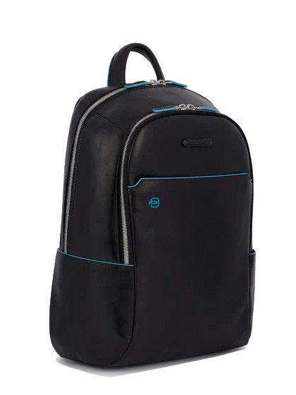 backpack BLUE SQUARE line, leather Black - Laptop backpacks