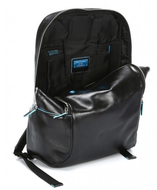 backpack BLUE SQUARE line, leather Black - Laptop backpacks