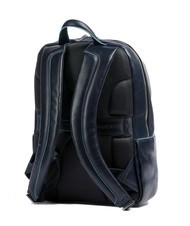 PIQUADRO backpack BLUE SQUARE line, leather blue - Laptop backpacks - 2