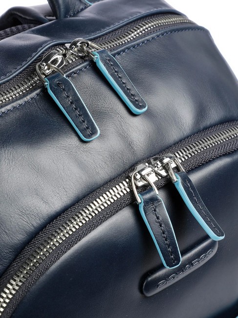backpack BLUE SQUARE line, leather blue - Laptop backpacks