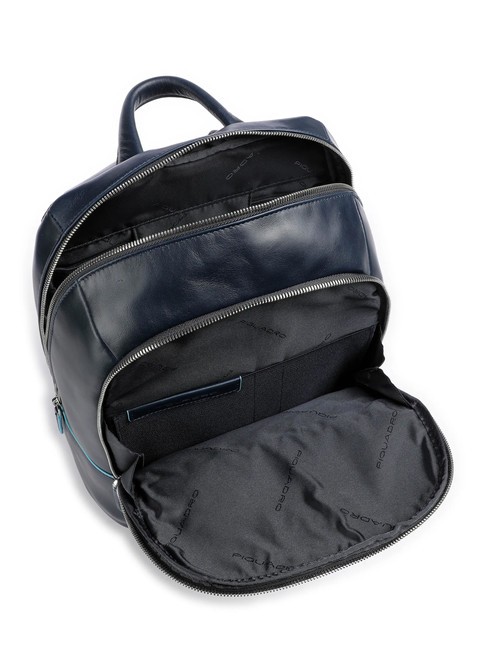 backpack BLUE SQUARE line, leather blue - Laptop backpacks