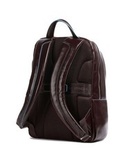 PIQUADRO backpack BLUE SQUARE line, leather MAHOGANY - Laptop backpacks - 2