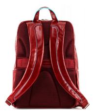 PIQUADRO backpack BLUE SQUARE line, leather RED - Laptop backpacks - 3
