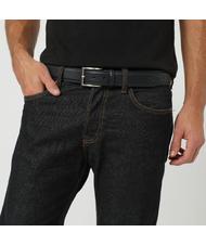 TIMBERLAND belt CLASSIC, in hammered leather BLUE - Belts - 5