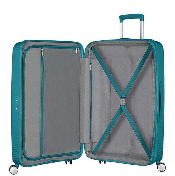 SOUNDBOX SPINNER Medium trolley, expandable JADE GREEN - Rigid Trolley Cases