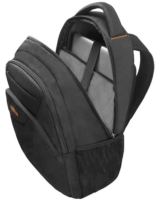 backpack AT WORK, tablet and 14.1&rdquo; PC case BLACK / ORANGE - Laptop backpacks