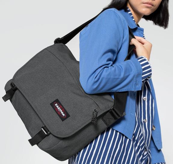 Messenger bag DELEGATE, 17” PC case BlackDenim - Work Briefcases