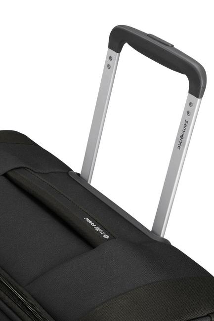 trolley CITYBEAT, ultralight hand luggage, expandable BLACK - Semi-rigid Trolley Cases