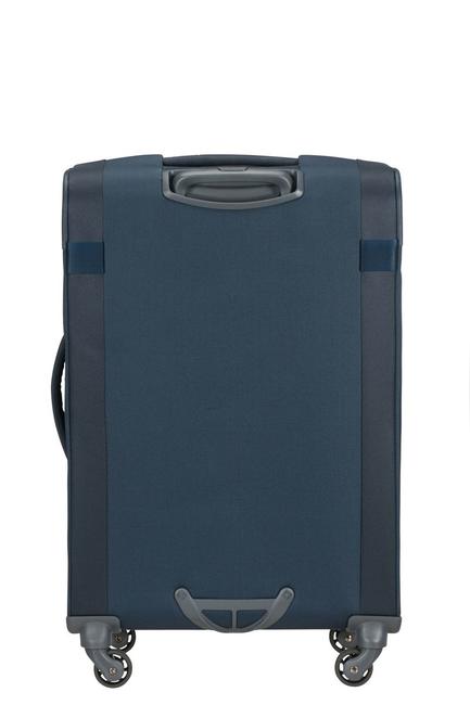 trolley CITYBEAT, ultralight hand luggage, expandable blu navy - Semi-rigid Trolley Cases