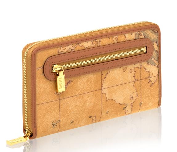 Wallet ALVIERO MARTINI 1 ^ CLASSE GEO CLASSIC, Zip Around, ultra-thin NATURAL - Women’s Wallets