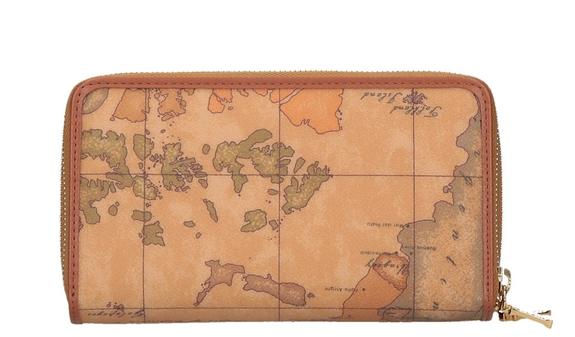 Wallet ALVIERO MARTINI 1 ^ CLASSE GEO CLASSIC, double Zip Around compartment NATURAL - Women’s Wallets