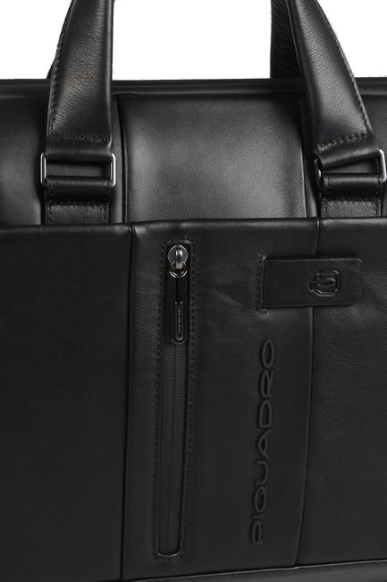 folder URBAN, PC holder 15,6 ", in leather Black - Work Briefcases